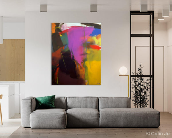 Large Original Abstract Wall Art, Contemporary Acrylic Paintings, Extra Large Abstract Painting for Dining Room, Abstract Painting on Canvas-LargePaintingArt.com