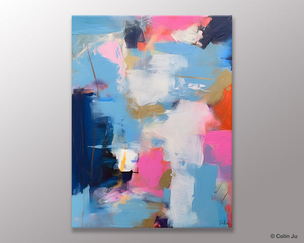 Oversized Modern Abstract Wall Paintings, Original Canvas Art, Contemporary Acrylic Painting on Canvas, Large Wall Art Painting for Bedroom-LargePaintingArt.com
