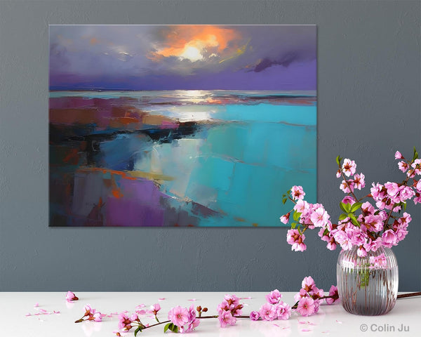 Original Landscape Abstract Painting, Landscape Canvas Paintings for Dining Room, Extra Large Modern Wall Art, Acrylic Painting on Canvas-LargePaintingArt.com