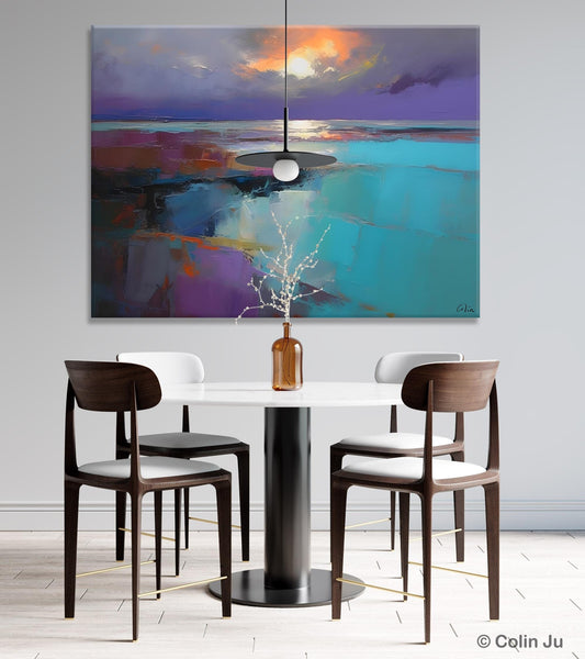 Original Landscape Abstract Painting, Landscape Canvas Paintings for Dining Room, Extra Large Modern Wall Art, Acrylic Painting on Canvas-LargePaintingArt.com