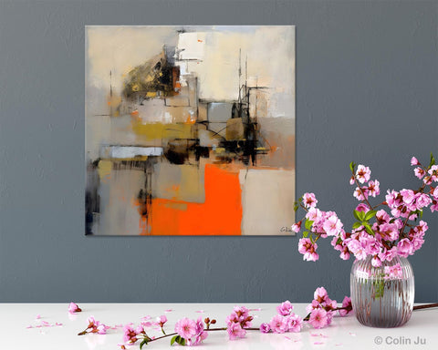 Large Abstract Art for Bedroom, Original Abstract Wall Art, Simple Modern Acrylic Artwork, Modern Canvas Paintings, Contemporary Canvas Art-LargePaintingArt.com