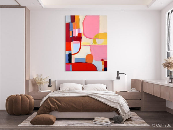 Original Canvas Artwork, Contemporary Acrylic Painting on Canvas, Large Painting for Dining Room, Simple Abstract Art, Wall Art Paintings-LargePaintingArt.com