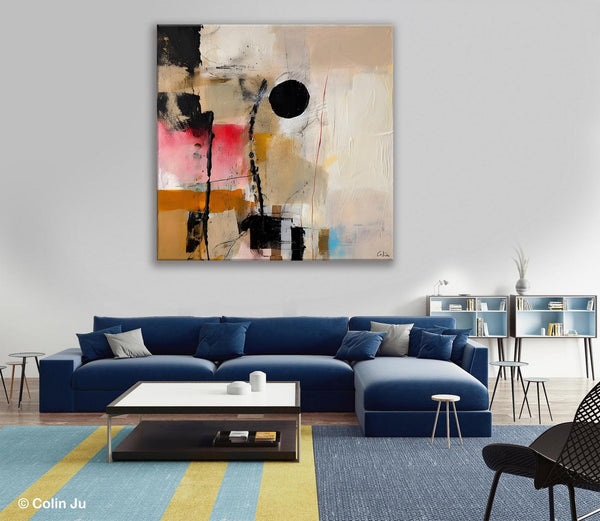 Modern Canvas Art Paintings, Abstract Wall Art for Bedroom, Original Modern Acrylic Artwork, Extra Large Abstract Paintings for Dining Room-LargePaintingArt.com