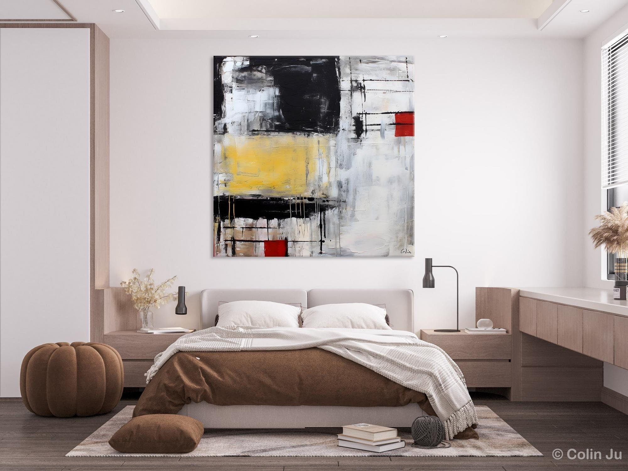 Original Modern Acrylic Artwork, Extra Large Abstract Paintings for Dining Room, Modern Canvas Art Paintings, Abstract Wall Art for Bedroom-LargePaintingArt.com