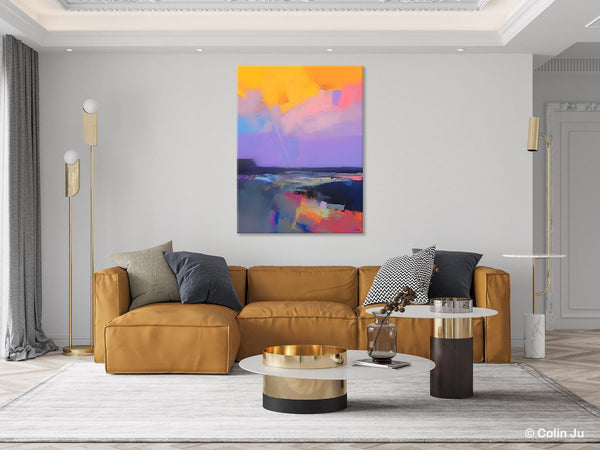 Abstract Landscape Artwork, Contemporary Wall Art Paintings, Extra Large Original Art, Landscape Painting on Canvas, Hand Painted Canvas Art-LargePaintingArt.com