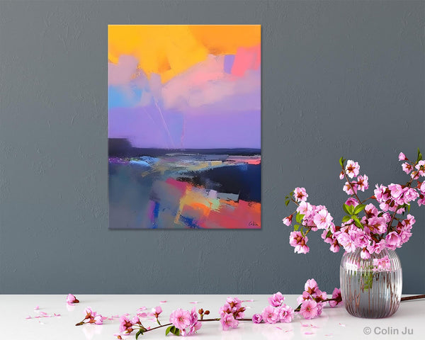 Abstract Landscape Artwork, Contemporary Wall Art Paintings, Extra Large Original Art, Landscape Painting on Canvas, Hand Painted Canvas Art-LargePaintingArt.com