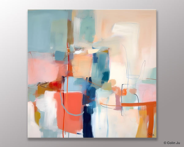 Canvas Paintings, Large Abstract Art for Bedroom, Simple Modern Acrylic Artwork, Modern Original Abstract Wall Art, Contemporary Canvas Art-LargePaintingArt.com