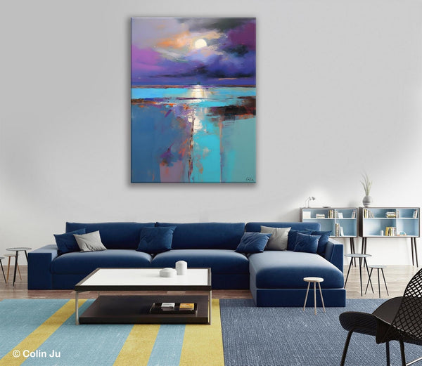 Extra Large Original Art, Landscape Painting on Canvas, Hand Painted Canvas Art, Abstract Landscape Artwork, Contemporary Wall Art Paintings-LargePaintingArt.com