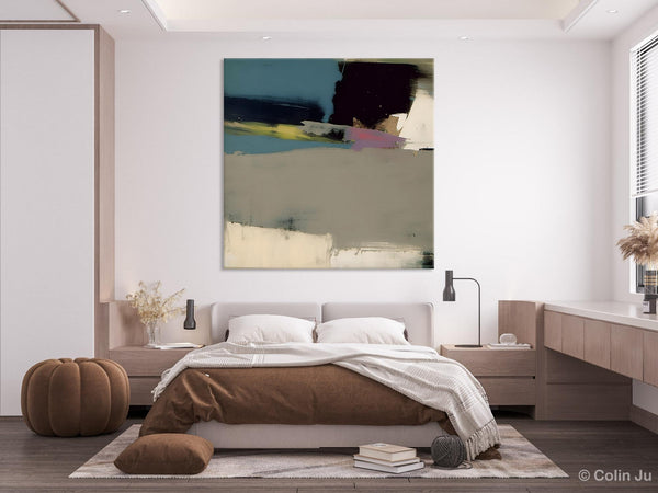 Abstract Wall Art for Bedroom, Original Modern Acrylic Artwork, Modern Canvas Art Paintings, Extra Large Abstract Paintings for Dining Room-LargePaintingArt.com