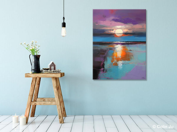 Original Landscape Painting on Canvas, Hand Painted Canvas Art, Abstract Landscape Artwork, Contemporary Wall Art Paintings, Huge Canvas Art-LargePaintingArt.com