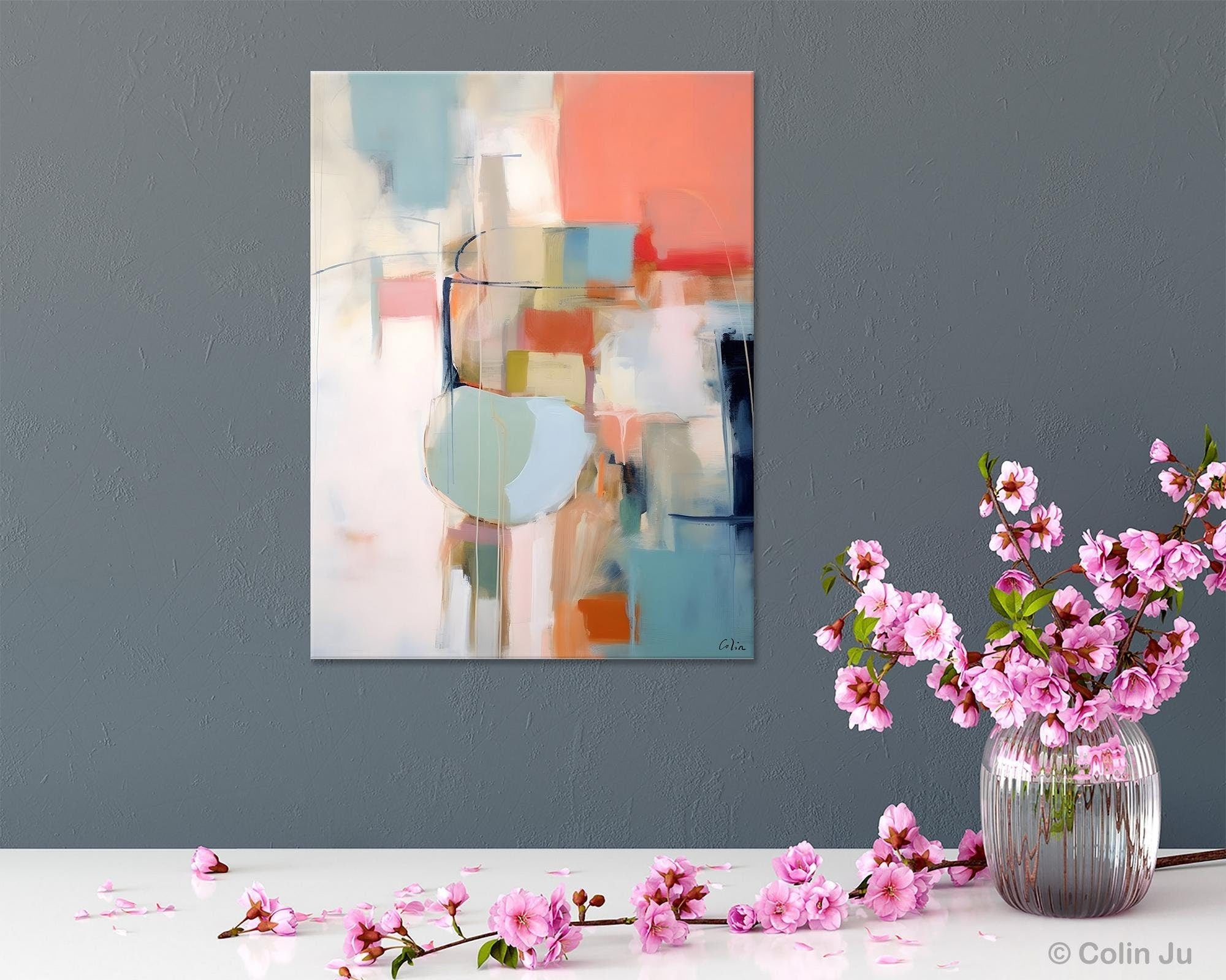 Large Modern Paintings, Original Abstract Canvas Art, Large Wall Painting for Bedroom, Hand Painted Canvas Art, Acrylic Painting on Canvas-LargePaintingArt.com