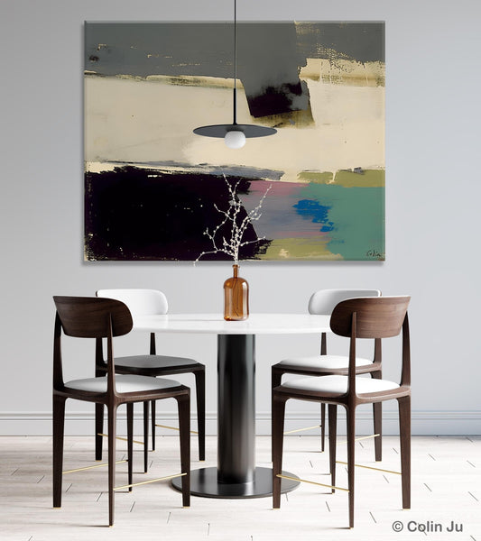 Abstract Landscape Paintings, Modern Wall Art for Living Room, Landscape Acrylic Paintings, Original Abstract Abstract Painting on Canvas-LargePaintingArt.com