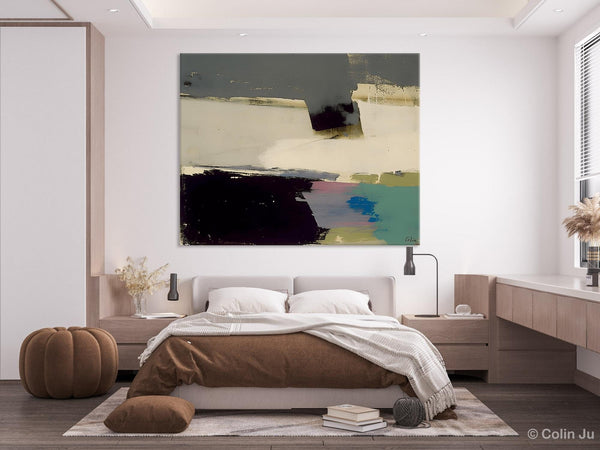 Abstract Landscape Paintings, Modern Wall Art for Living Room, Landscape Acrylic Paintings, Original Abstract Abstract Painting on Canvas-LargePaintingArt.com