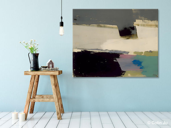 Abstract Landscape Paintings, Modern Wall Art for Living Room, Landscape Acrylic Paintings, Original Abstract Abstract Painting on Canvas-LargePaintingArt.com