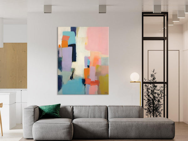 Original Abstract Art, Contemporary Acrylic Art on Canvas, Large Wall Art Painting for Bedroom, Oversized Modern Abstract Wall Paintings-LargePaintingArt.com