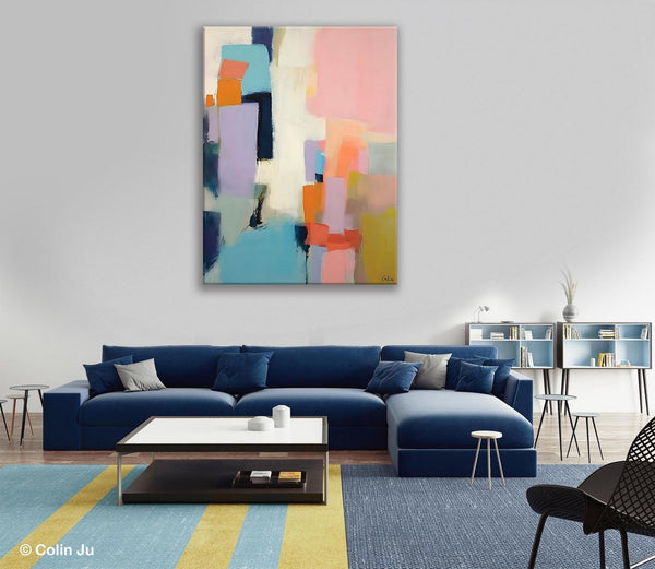 Original Abstract Art, Contemporary Acrylic Art on Canvas, Large Wall Art Painting for Bedroom, Oversized Modern Abstract Wall Paintings-LargePaintingArt.com