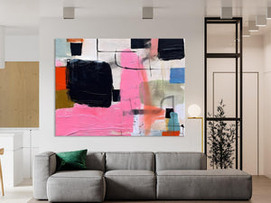 Contemporary Painting on Canvas, Extra Large Wall Art Paintings, Simple Canvas Art, Original Canvas Art for sale, Simple Abstract Paintings-LargePaintingArt.com