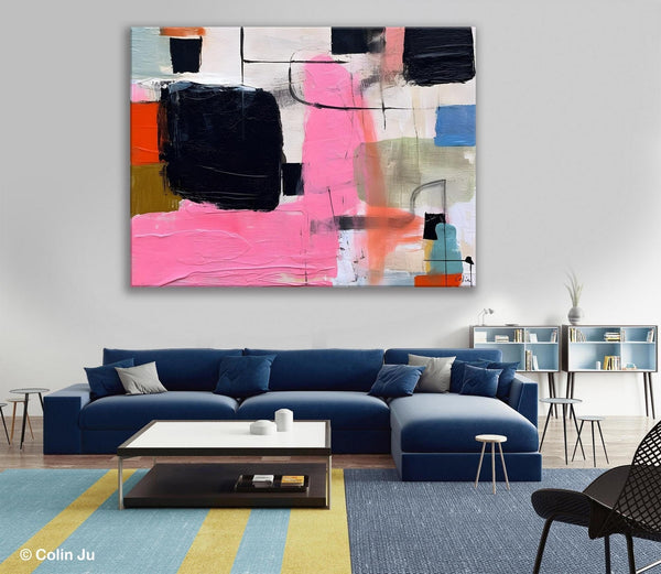 Contemporary Painting on Canvas, Extra Large Wall Art Paintings, Simple Canvas Art, Original Canvas Art for sale, Simple Abstract Paintings-LargePaintingArt.com