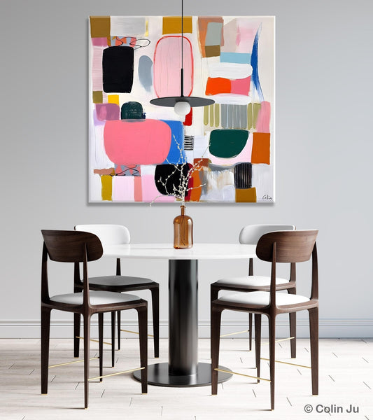 Geometric Modern Acrylic Art, Modern Original Abstract Art, Large Wall Art for Bedroom, Canvas Paintings for Sale, Contemporary Canvas Art-LargePaintingArt.com