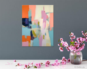 Large Modern Canvas Art for Bedroom, Original Wall Art Paintings, Large Paintings for Sale, Hand Painted Canvas Art, Acrylic Art on Canvas-LargePaintingArt.com