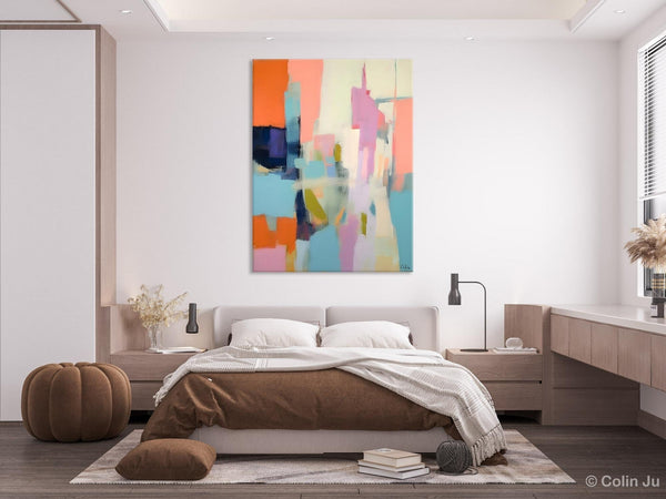 Large Modern Canvas Art for Bedroom, Original Wall Art Paintings, Large Paintings for Sale, Hand Painted Canvas Art, Acrylic Art on Canvas-LargePaintingArt.com