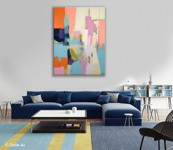 Large Modern Canvas Art for Bedroom, Original Wall Art Paintings, Large Paintings for Sale, Hand Painted Canvas Art, Acrylic Art on Canvas-LargePaintingArt.com