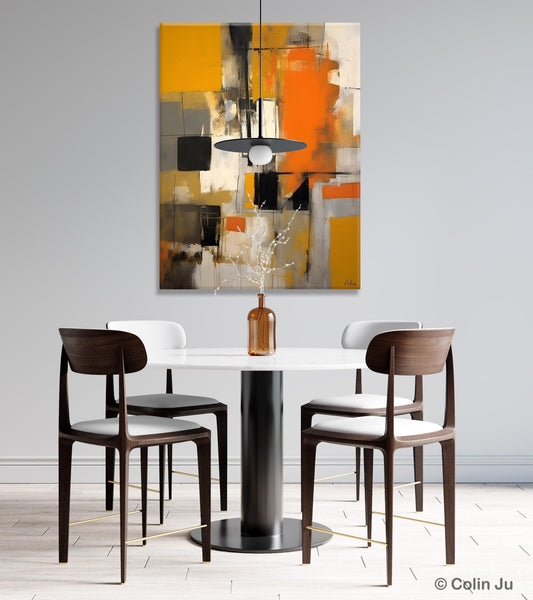 Oversized Abstract Art Paintings, Original Canvas Artwork, Large Wall Art Painting for Dining Room, Contemporary Acrylic Painting on Canvas-LargePaintingArt.com