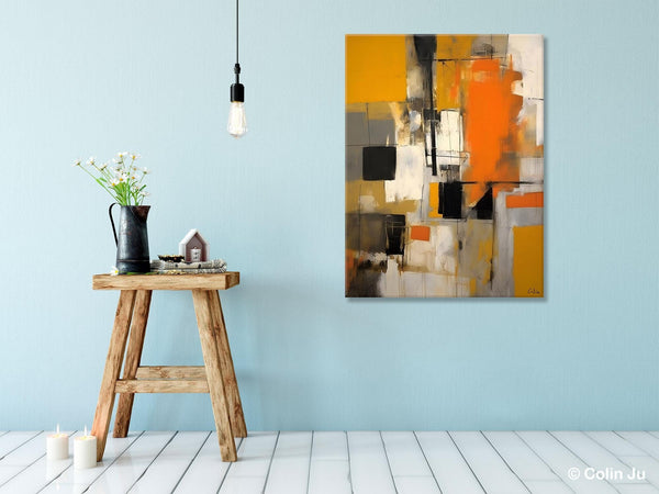 Oversized Abstract Art Paintings, Original Canvas Artwork, Large Wall Art Painting for Dining Room, Contemporary Acrylic Painting on Canvas-LargePaintingArt.com