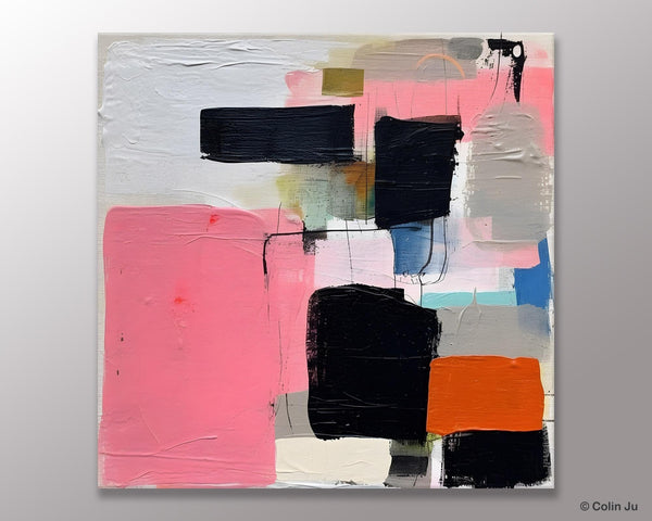 Modern Original Abstract Art, Large Wall Art for Bedroom, Geometric Modern Acrylic Art, Canvas Paintings for Sale, Contemporary Canvas Art-LargePaintingArt.com