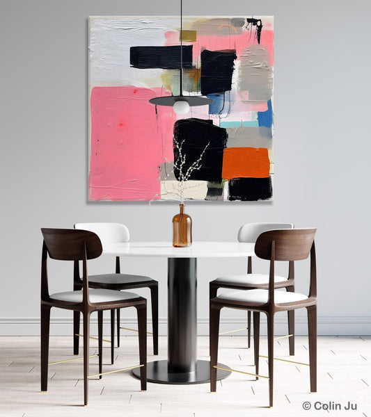 Modern Original Abstract Art, Large Wall Art for Bedroom, Geometric Modern Acrylic Art, Canvas Paintings for Sale, Contemporary Canvas Art-LargePaintingArt.com