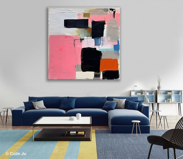 Modern Original Abstract Art, Large Wall Art for Bedroom, Geometric Modern Acrylic Art, Canvas Paintings for Sale, Contemporary Canvas Art-LargePaintingArt.com