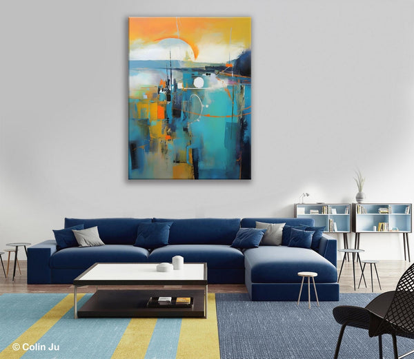 Extra Large Modern Canvas Art for Bedroom, Original Art Paintings, Large Paintings for Sale, Hand Painted Canvas Art, Acrylic Art on Canvas-LargePaintingArt.com