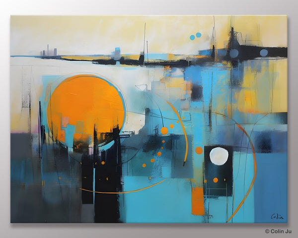 Oversized Canvas Wall Art Paintings, Original Modern Artwork, Large Abstract Painting for Bedroom, Contemporary Acrylic Painting on Canvas-LargePaintingArt.com