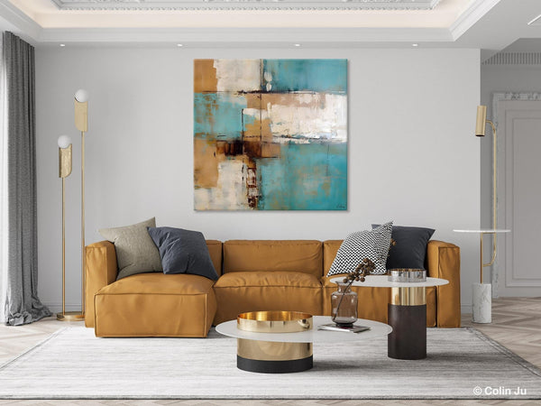 Large Wall Art for Bedroom, Geometric Modern Acrylic Art, Modern Original Abstract Art, Canvas Paintings for Sale, Contemporary Canvas Art-LargePaintingArt.com