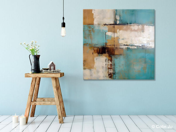 Large Wall Art for Bedroom, Geometric Modern Acrylic Art, Modern Original Abstract Art, Canvas Paintings for Sale, Contemporary Canvas Art-LargePaintingArt.com