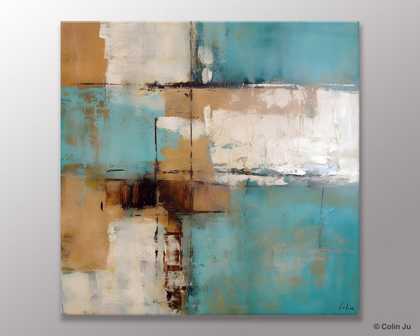 Large Wall Art for Bedroom, Geometric Modern Acrylic Art, Modern Original Abstract Art, Canvas Paintings for Sale, Contemporary Canvas Art-LargePaintingArt.com