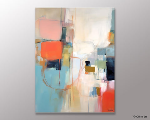 Large Wall Paintings for Bedroom, Original Abstract Art, Contemporary Abstract Paintings on Canvas, Oversized Abstract Wall Art Paintings-LargePaintingArt.com
