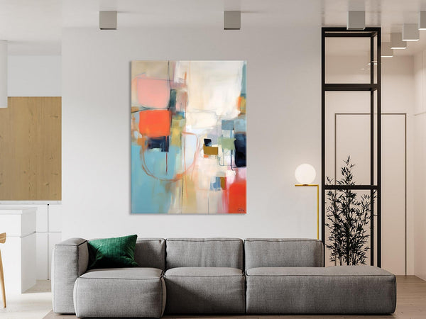 Large Wall Paintings for Bedroom, Original Abstract Art, Contemporary Abstract Paintings on Canvas, Oversized Abstract Wall Art Paintings-LargePaintingArt.com