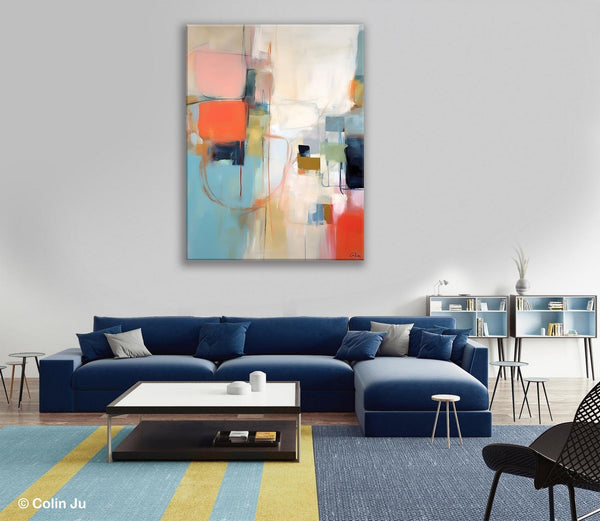 Large Wall Paintings for Bedroom, Original Abstract Art, Contemporary Abstract Paintings on Canvas, Oversized Abstract Wall Art Paintings-LargePaintingArt.com