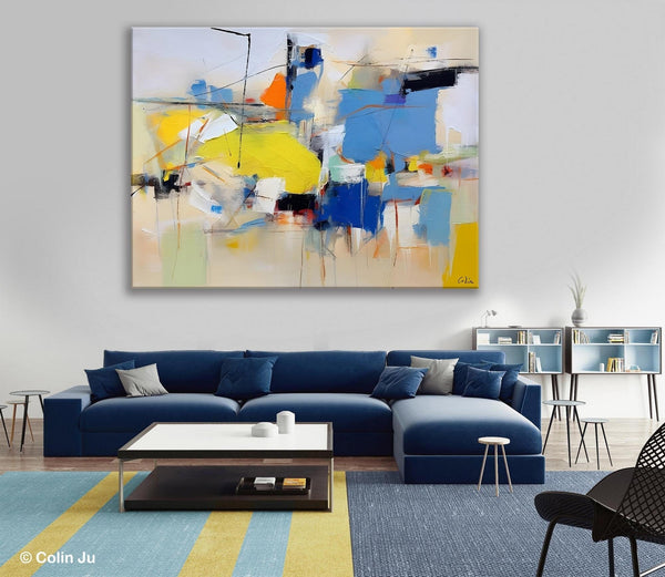 Large Canvas Art for Sale, Original Abstract Art Paintings, Hand Painted Canvas Art, Acrylic Painting on Canvas, Large Painting for Bedroom-LargePaintingArt.com