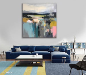 Contemporary Canvas Art, Original Modern Wall Art, Modern Acrylic Artwork, Modern Canvas Paintings, Large Abstract Painting for Bedroom-LargePaintingArt.com