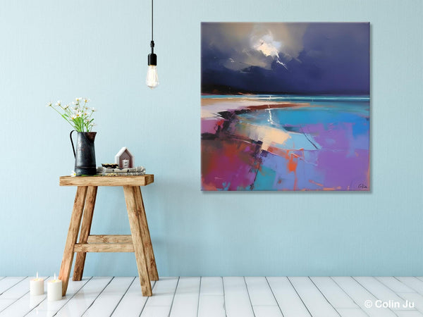 Landscape Canvas Paintings, Hand Painted Canvas Art, Landscape Acrylic Art, Original Abstract Art, Large Landscape Paintings for Living Room-LargePaintingArt.com