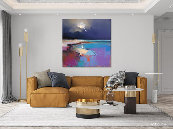 Landscape Canvas Paintings, Hand Painted Canvas Art, Landscape Acrylic Art, Original Abstract Art, Large Landscape Paintings for Living Room-LargePaintingArt.com