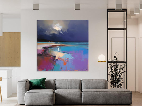 Landscape Canvas Paintings, Hand Painted Canvas Art, Landscape Acrylic Art, Original Abstract Art, Large Landscape Paintings for Living Room-LargePaintingArt.com