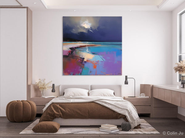 Landscape Canvas Paintings, Hand Painted Canvas Art, Landscape Acrylic Art, Original Abstract Art, Large Landscape Paintings for Living Room-LargePaintingArt.com