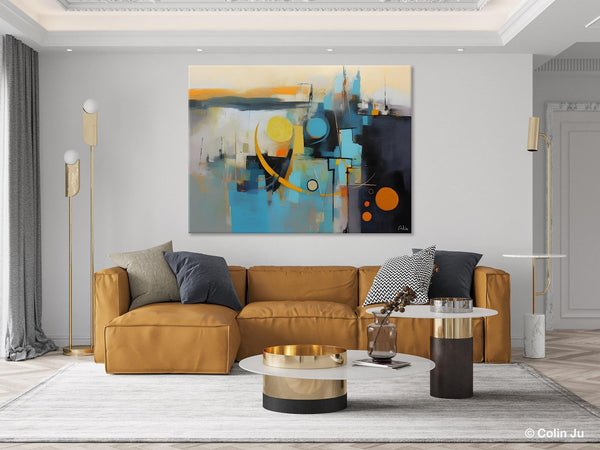 Extra Large Canvas Painting for Living Room, Original Acrylic Wall Art, Oversized Contemporary Acrylic Paintings, Abstract Canvas Paintings-LargePaintingArt.com