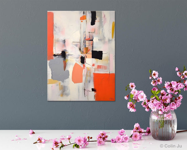 Acrylic Painting on Canvas, Contemporary Painting, Canvas Paintings for Dining Room, Extra Large Modern Wall Art, Original Abstract Painting-LargePaintingArt.com