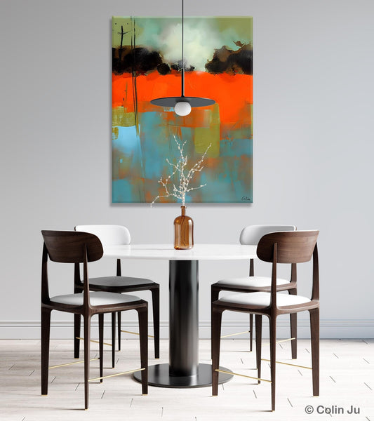 Landscape Canvas Art, Simple Modern Wall Art, Contemporary Acrylic Paintings, Original Abstract Paintings, Large Canvas Painting for Bedroom-LargePaintingArt.com