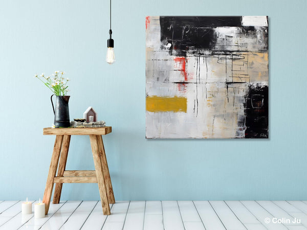 Large Abstract Art for Bedroom, Original Abstract Wall Art, Simple Modern Acrylic Artwork, Modern Canvas Paintings, Contemporary Canvas Art-LargePaintingArt.com