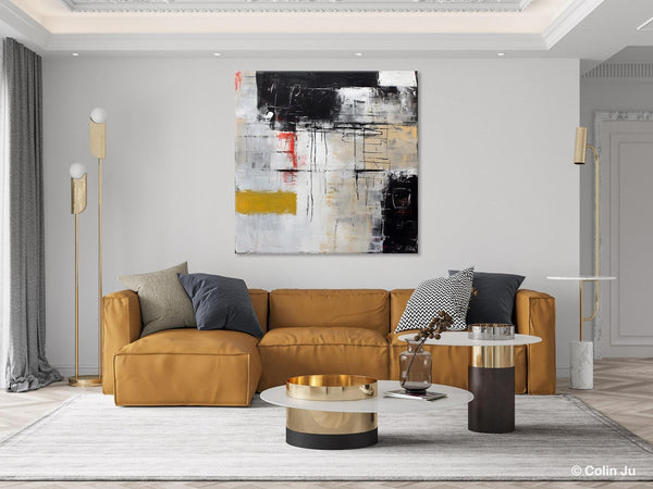 Large Abstract Art for Bedroom, Original Abstract Wall Art, Simple Modern Acrylic Artwork, Modern Canvas Paintings, Contemporary Canvas Art-LargePaintingArt.com